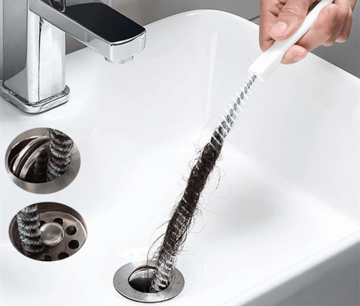 Long brush to remove dirt from the kitchen and bathroom sink pipe - PiaClean