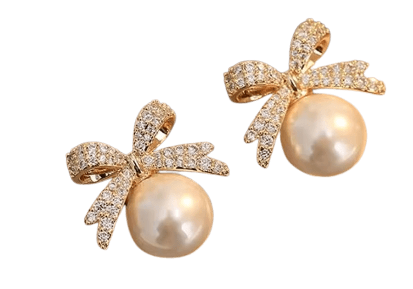 Brinco pérola dourado