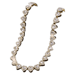 Colar de strass dourado